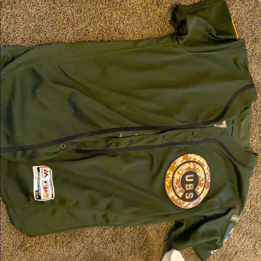 Baez salute military jersey Chicago Cubs size 40
